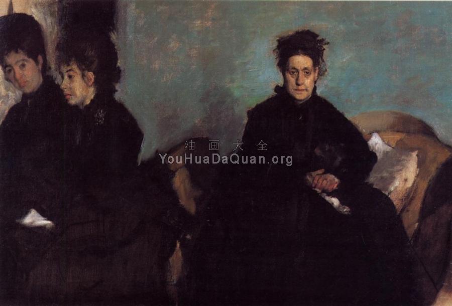 The Duchess di Montajesi with Her Daughters - 埃德加·德加